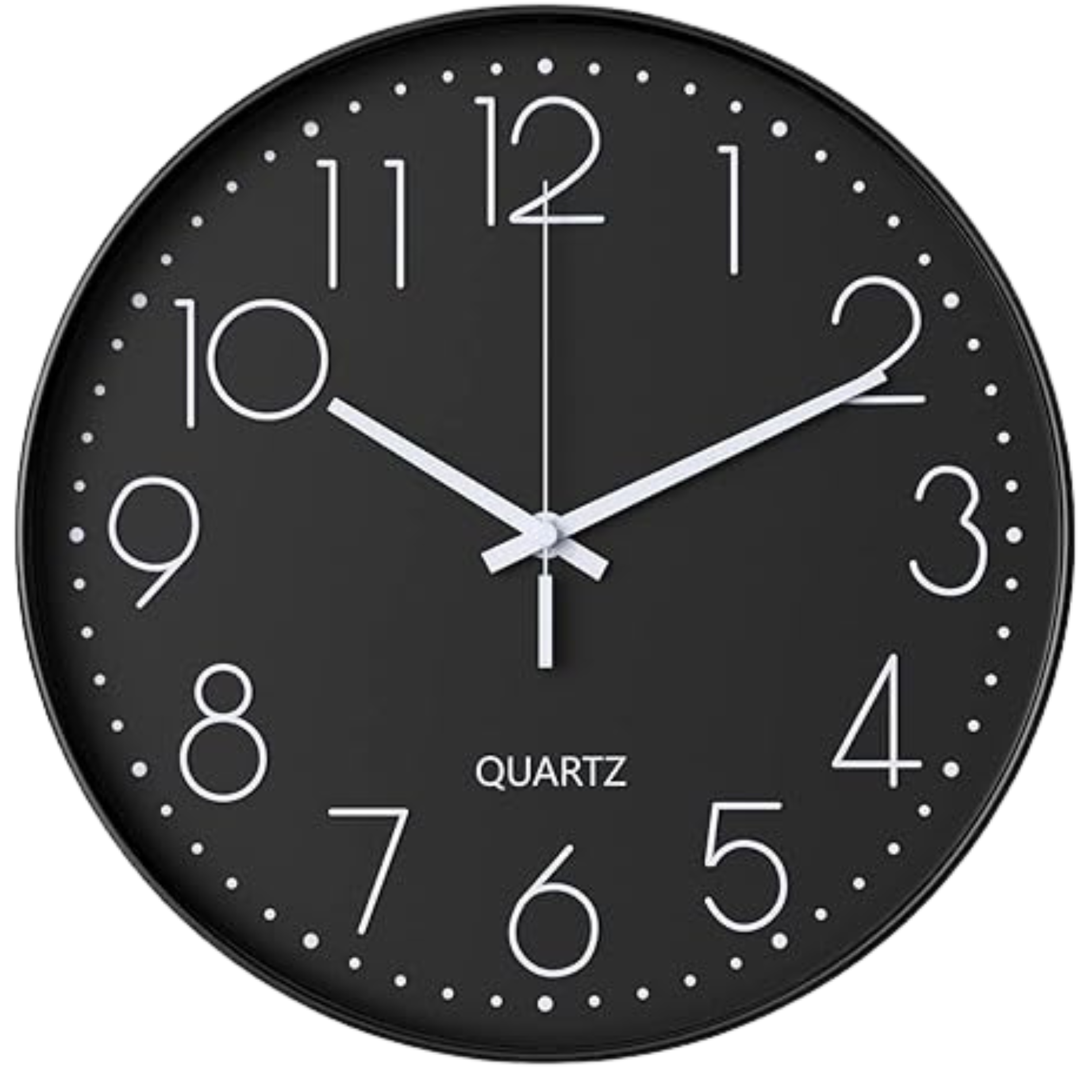 Wandklok 30cm Zwart Wit