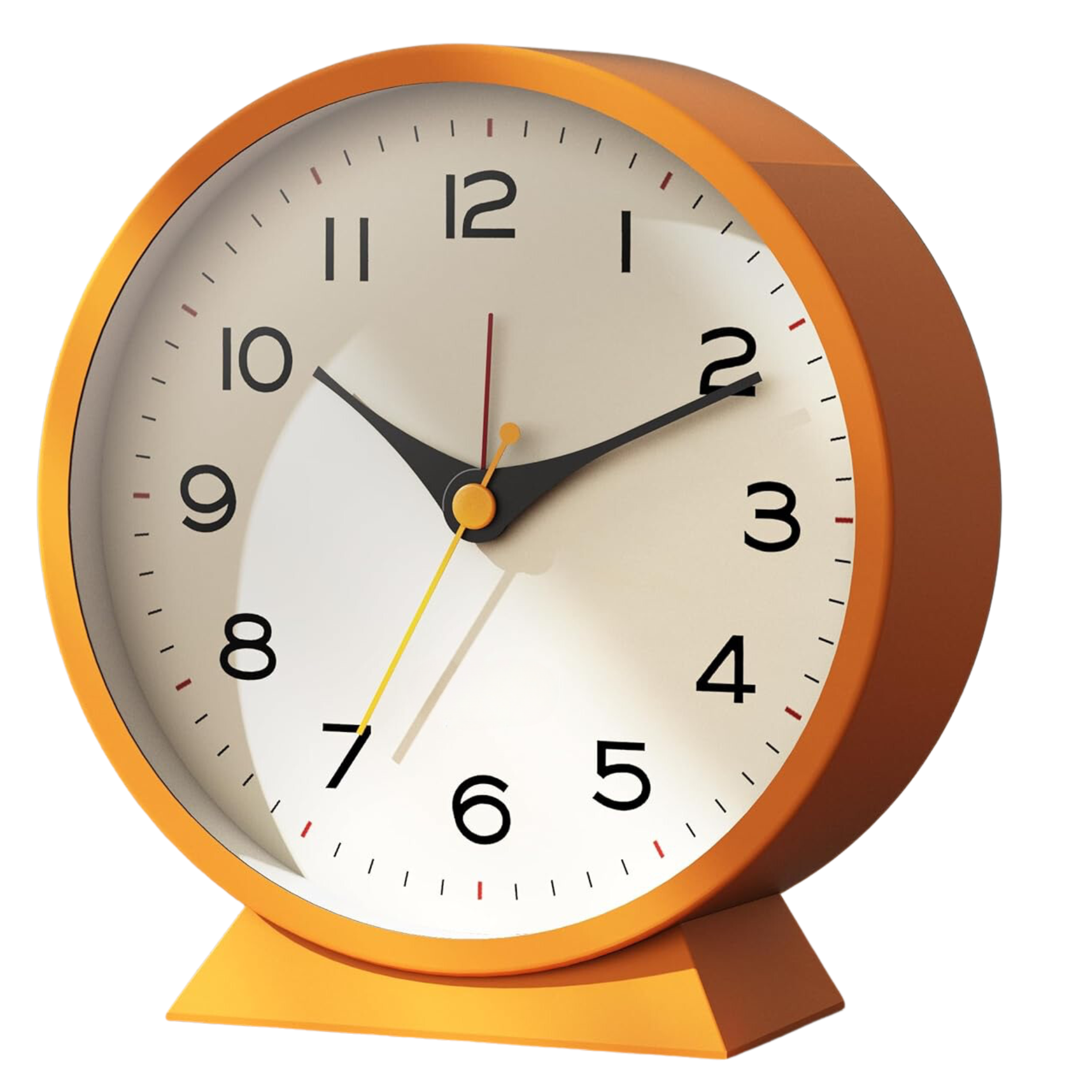Runder analoger Wecker Orange