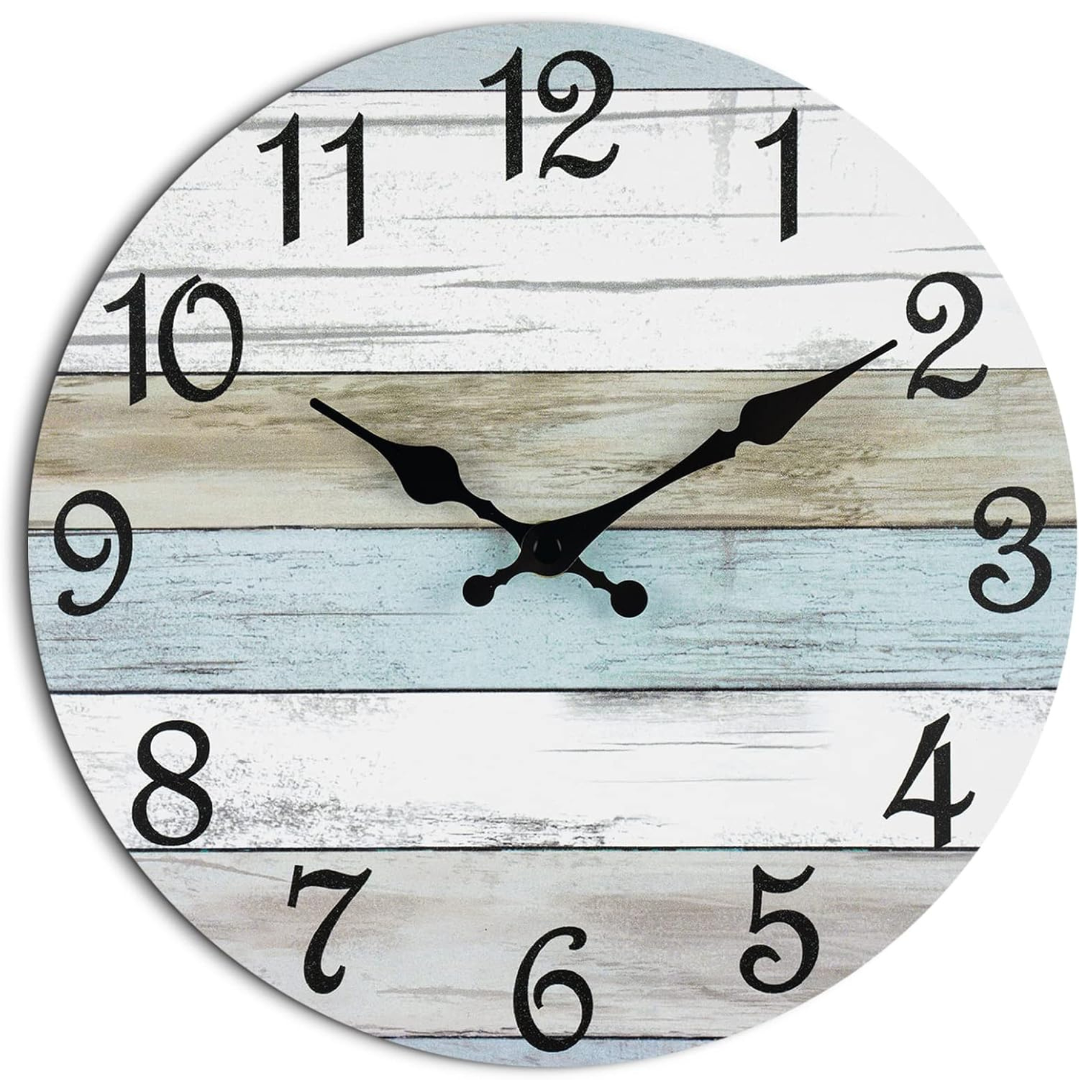 Wandklok 24.5cm Wit Blauw Crème
