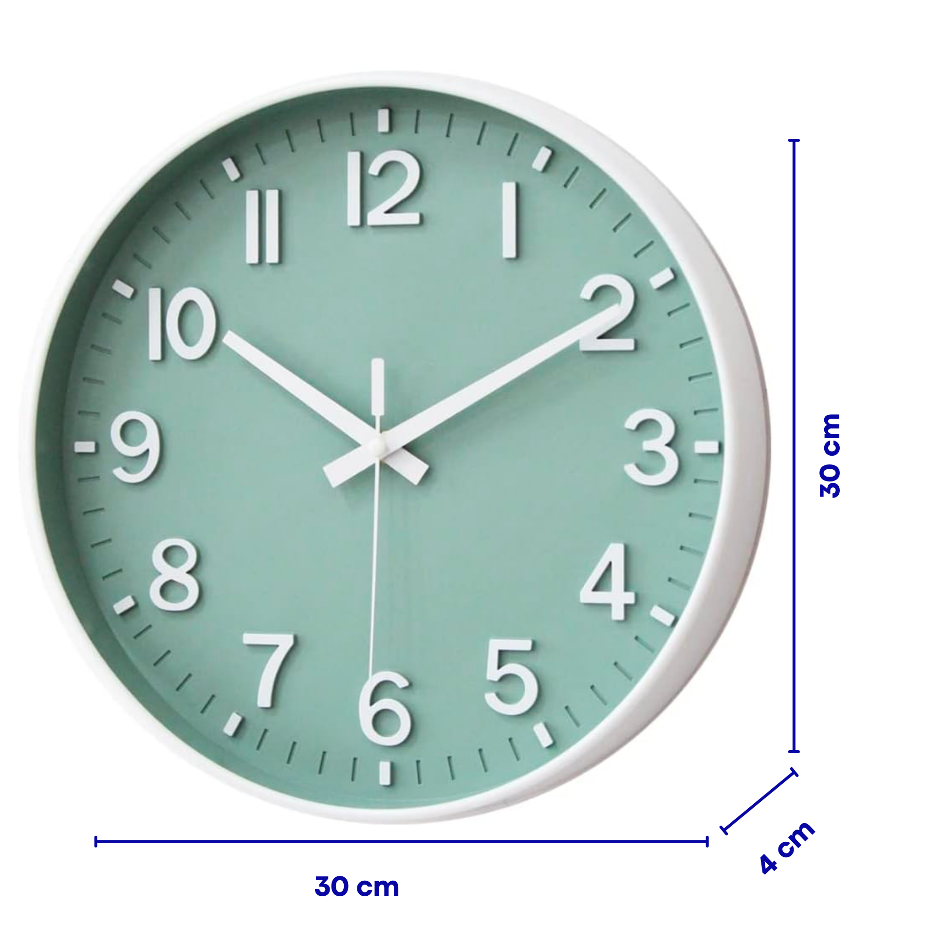 Wanduhr 30cm Beam Green
