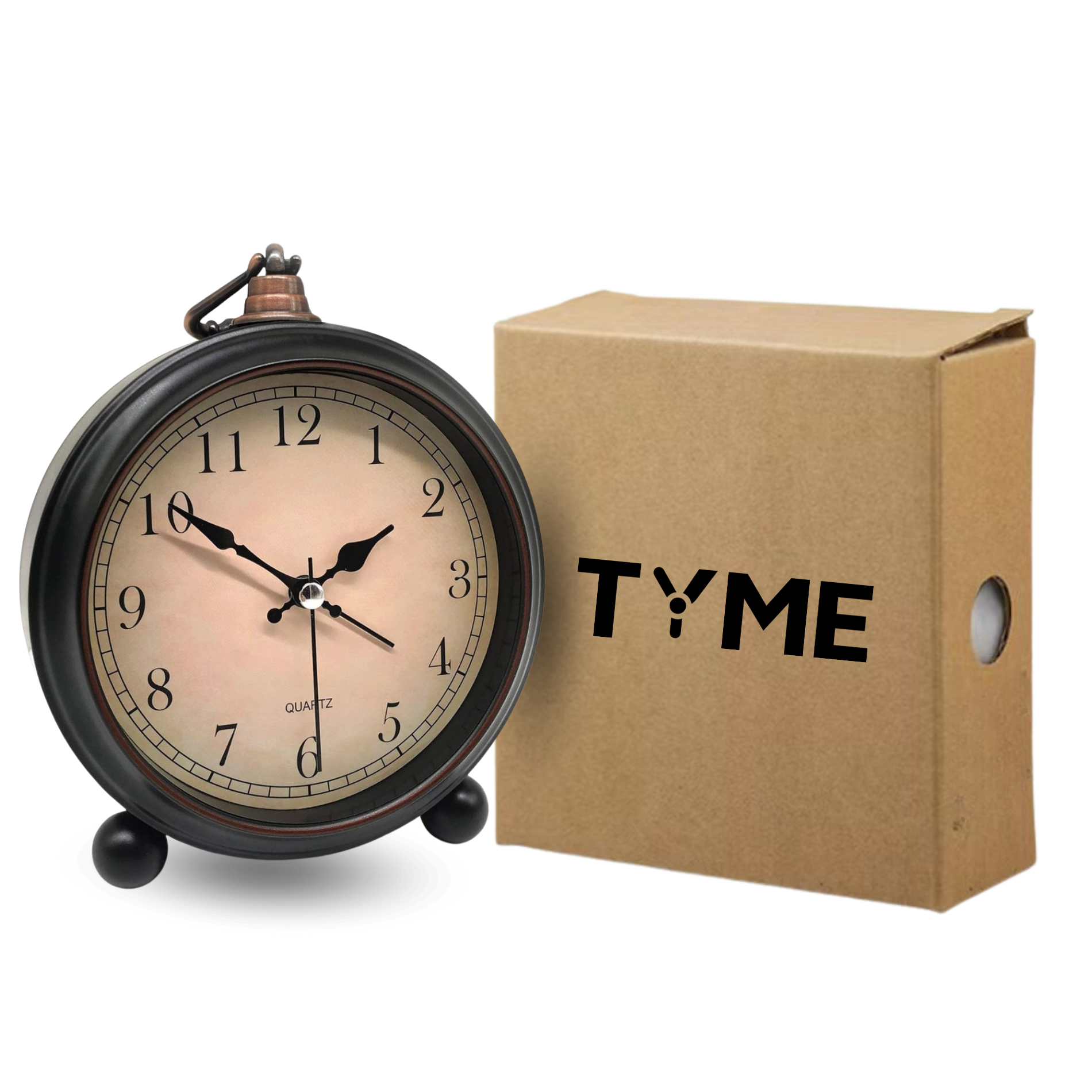 Retro Analogwecker Schwarz