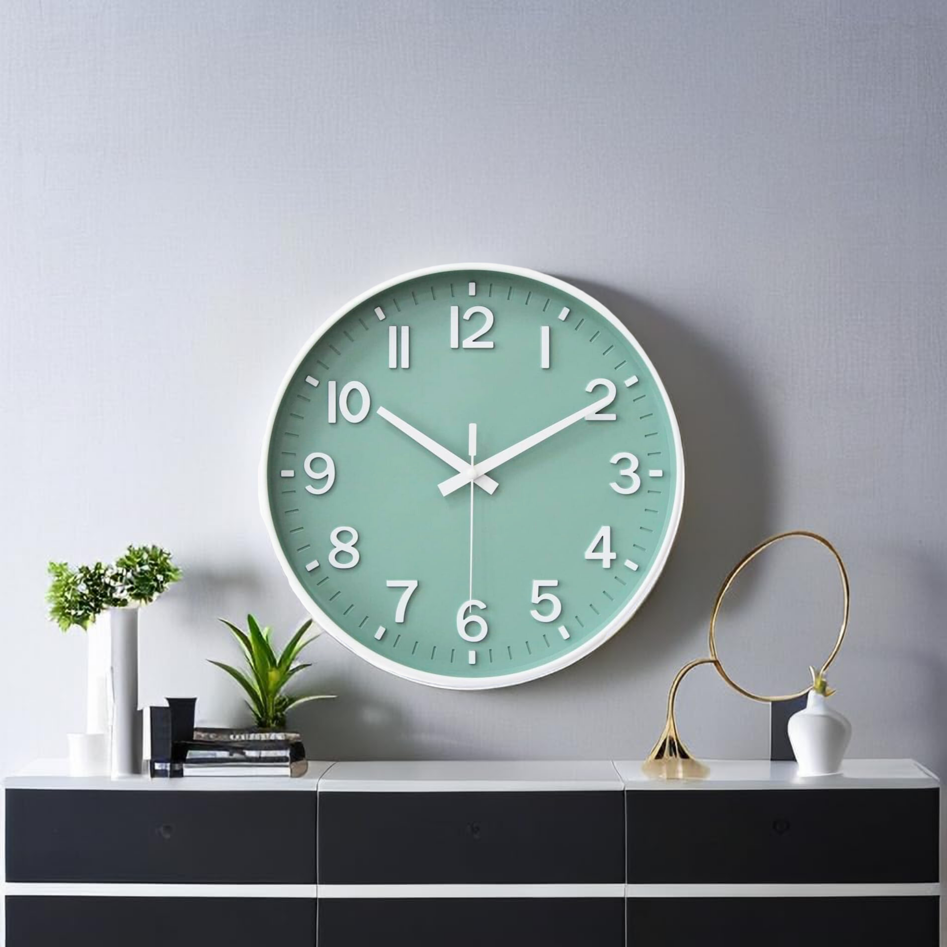 Wandklok 30cm Beam Groen