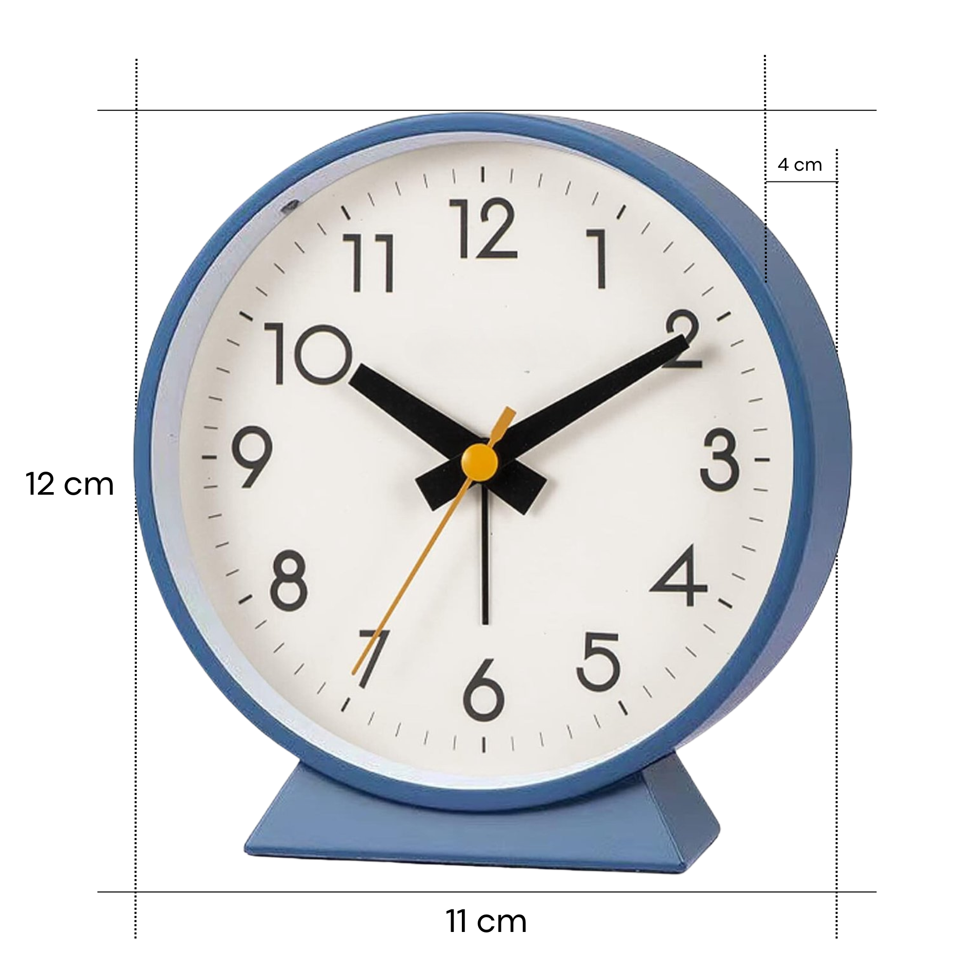 Runder analoger Wecker Blau